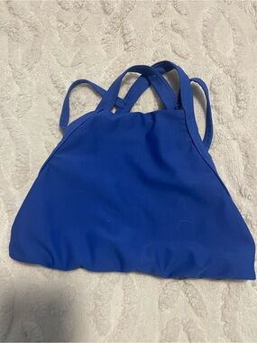 Kids Blue Strappy Swim Top - Unbranded